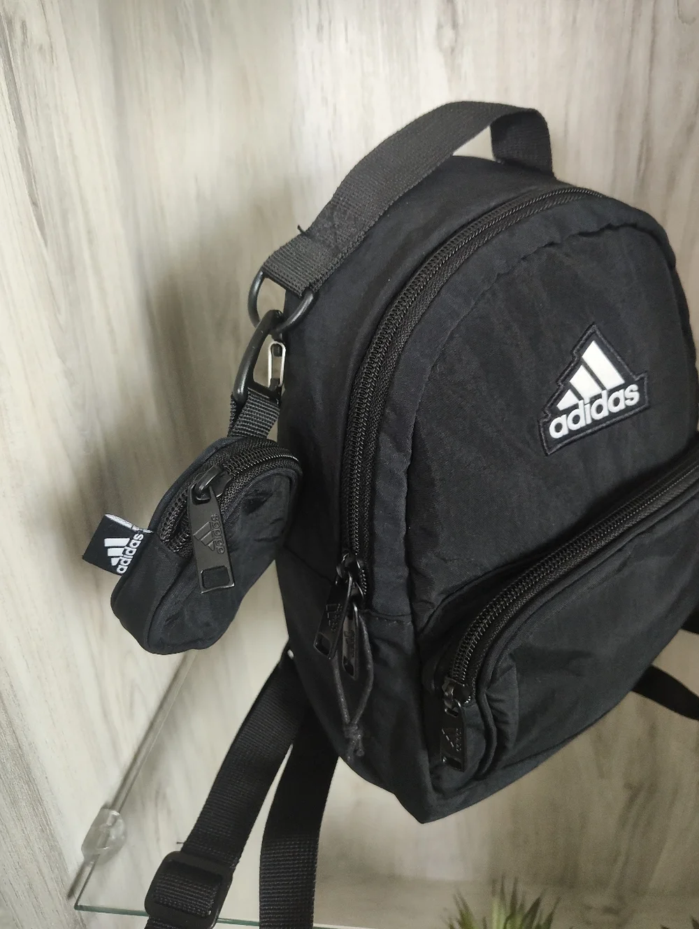 Adidas Mini Backpack with a detachable zip pouch and adjustable shoulder straps - Picture 2 of 8